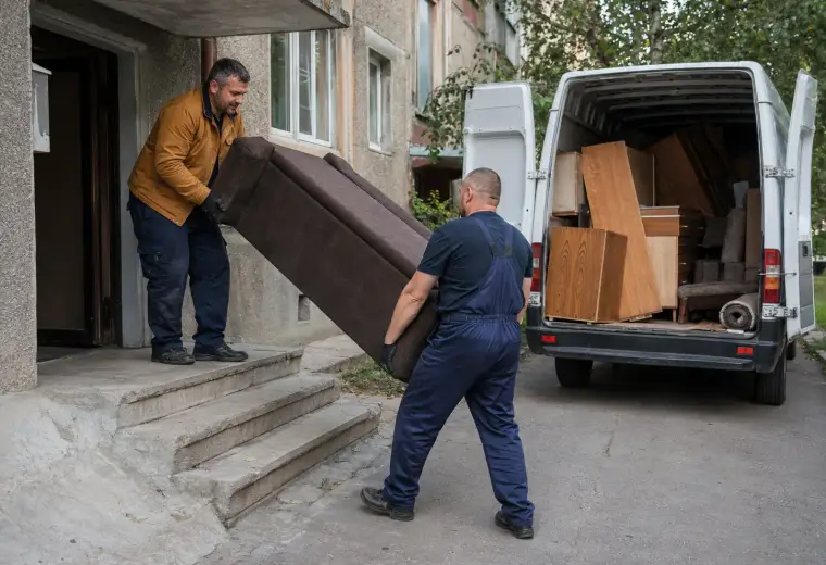 Изпразване на жилища със стари мебели в Малинова долина