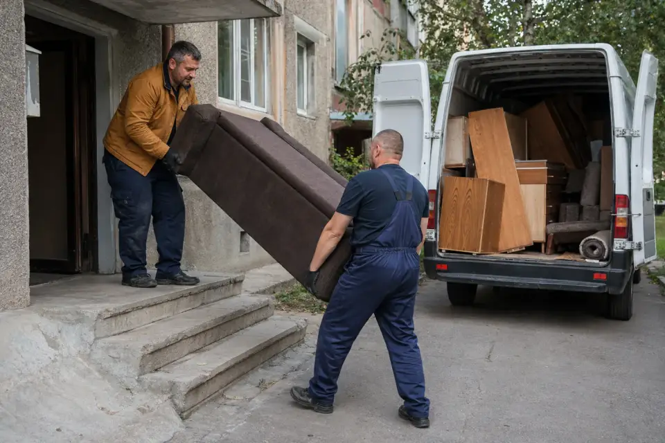Изпразване на жилища със стари мебели в Славия
