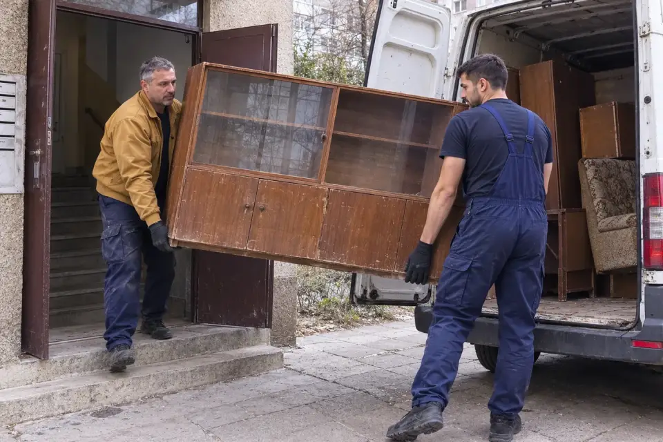 Изпразване на жилища със стари мебели в Студентски град
