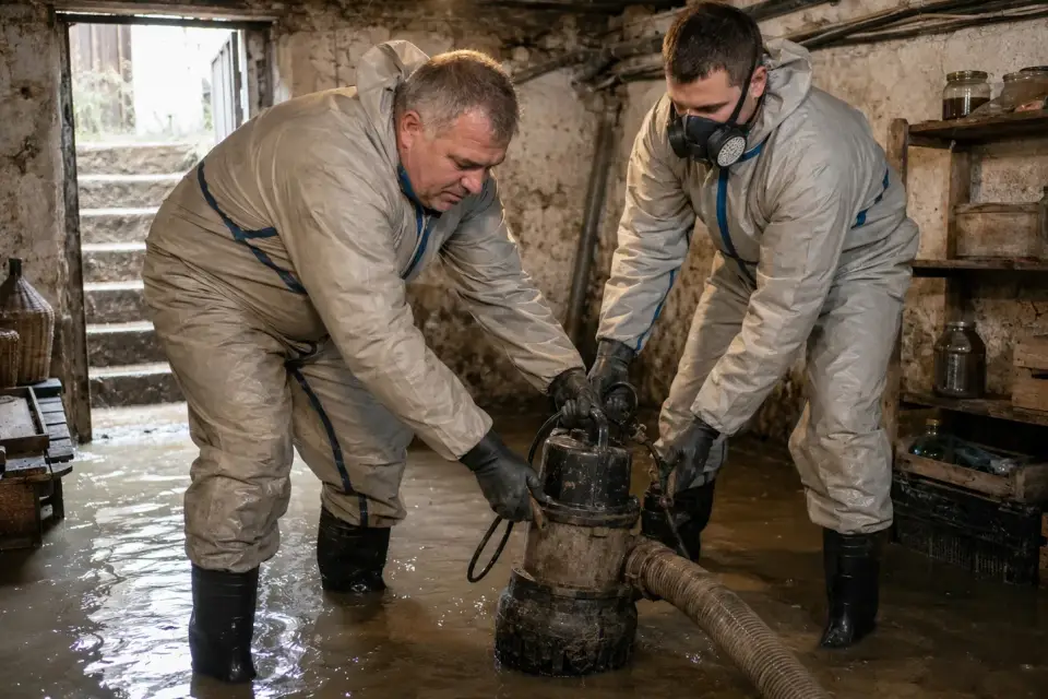 Изнасяне на мокър гипсокартон и повредена изолация в Своге