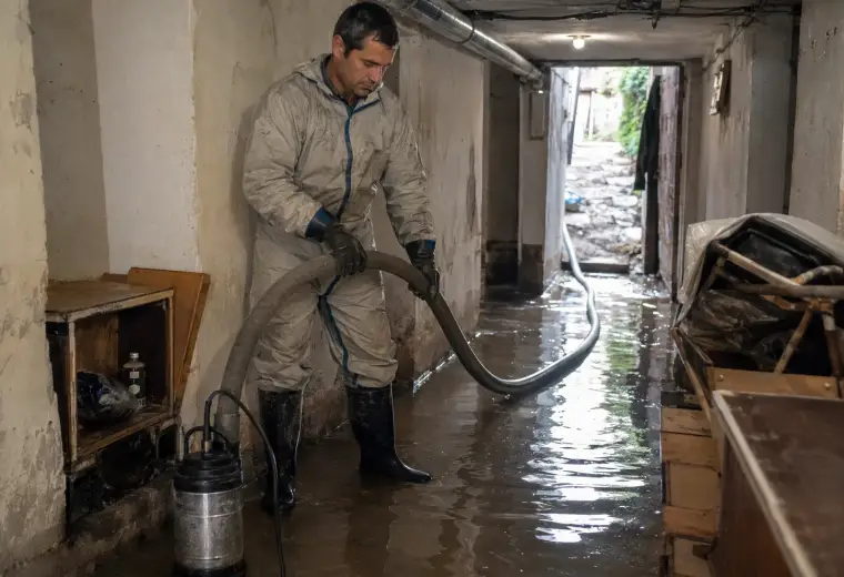 Изпомпване на вода от мазета в Драгалевци