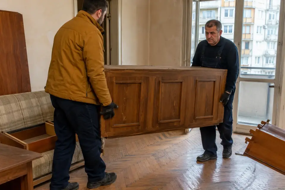 Извозване на боклук от необитаеми къщи в Бояна
